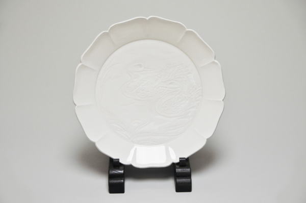 塚本快二 快山窯 白瓷 菓子鉢 25cm 共箱 美品 Yahoo!オークション -「快山窯」の落札相場・落札価格